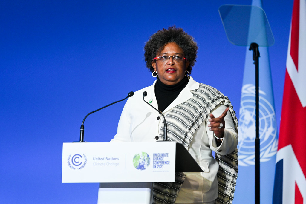 Mia Mottley, Prime Minister of Barbados leading climate finance debate